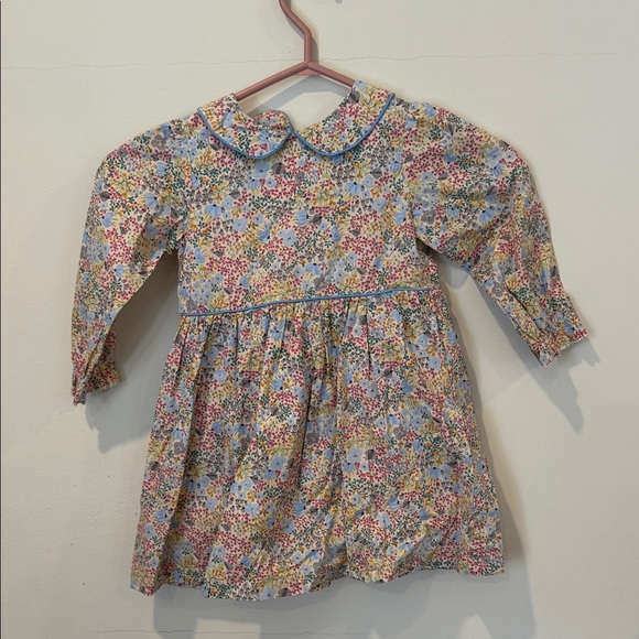 Charming Floral Kids Dress with Peter Pan Collar - Picture 1 of 2